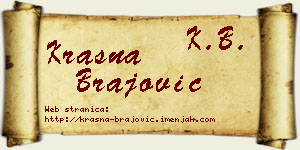 Krasna Brajović vizit kartica